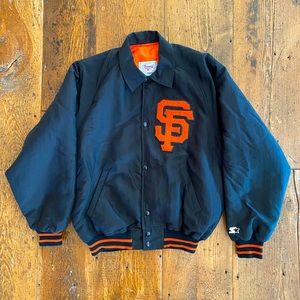 Vintage San Fransisco Giants Collared Snap Up Diamond Collection Starter Jacket